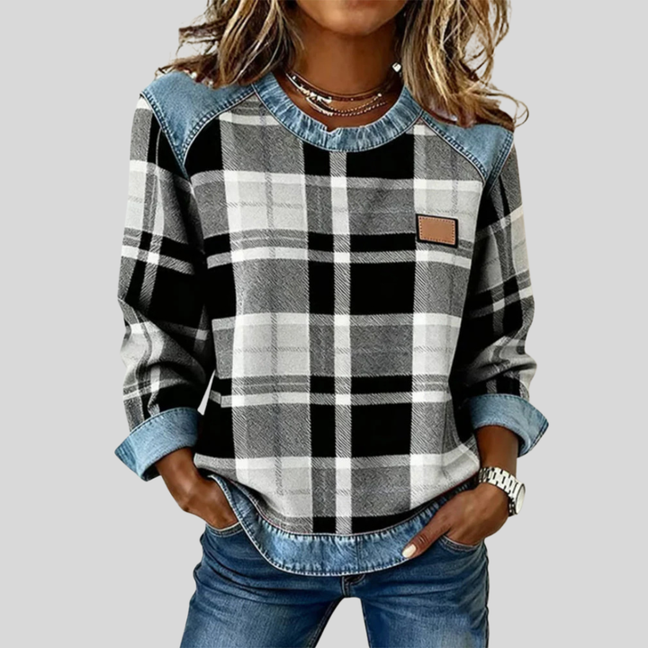 Selena™ | Cozy Plaid Sweatshirt