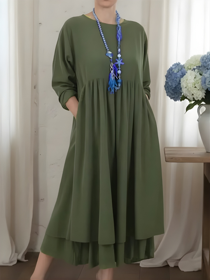 VALERIE™ | Relaxed Double Hem Midi Dress