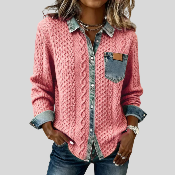 ava™ | Denim Patchwork Shirt