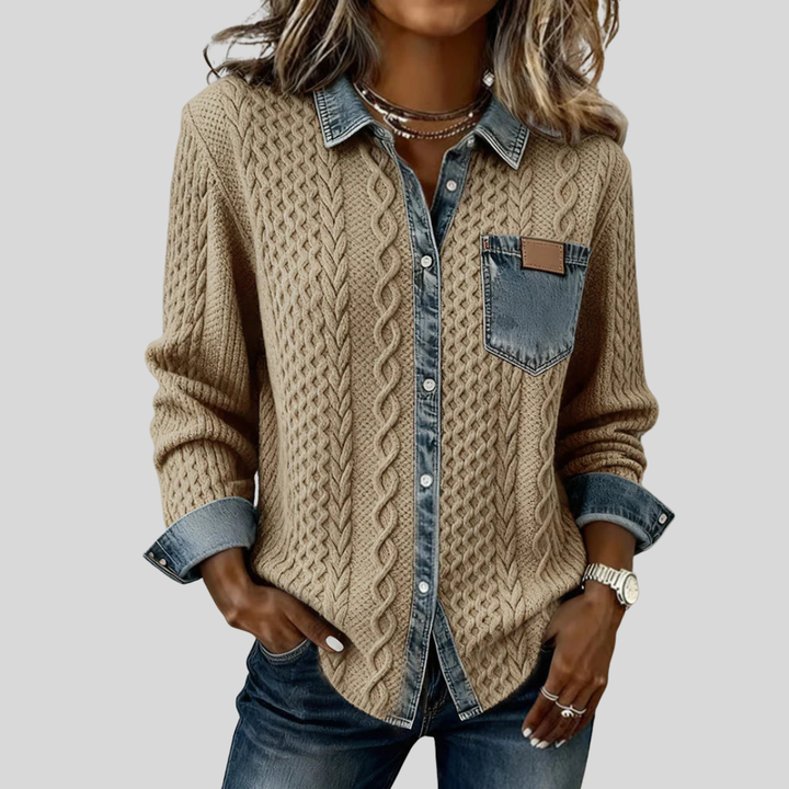 ava™ | Denim Patchwork Shirt