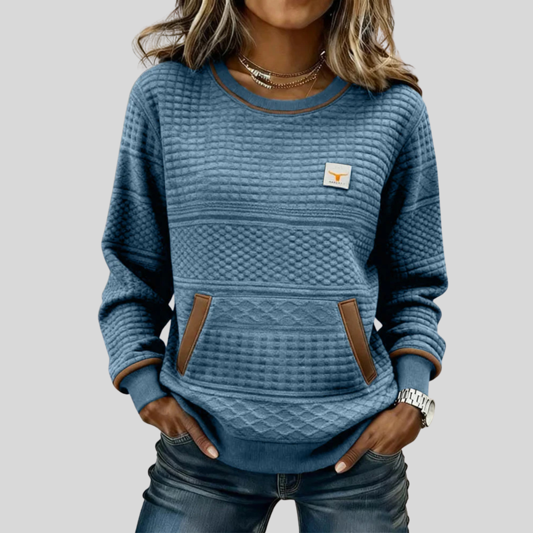 Talinae™ | Crew Neck Colorblock Sweatshirt