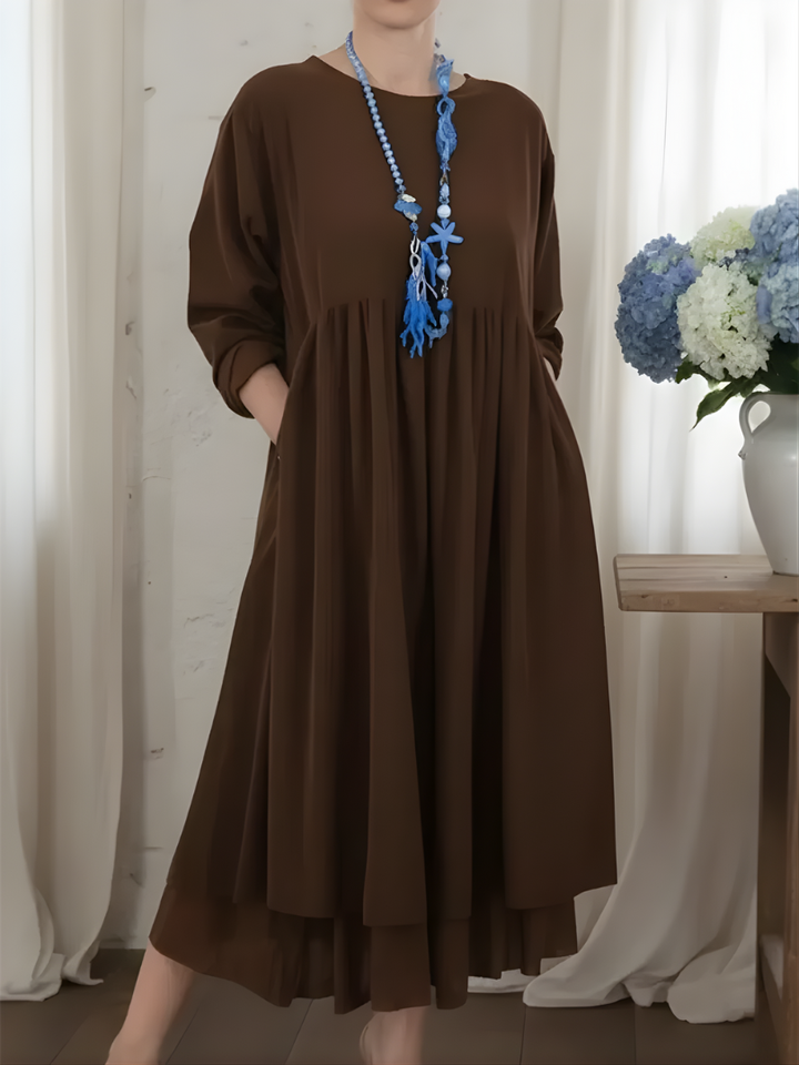 VALERIE™ | Relaxed Double Hem Midi Dress