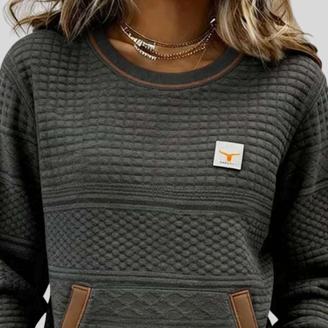 Talinae™ | Crew Neck Colorblock Sweatshirt