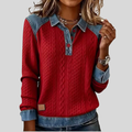 Vivian™ | Stylish Denim Collar Top