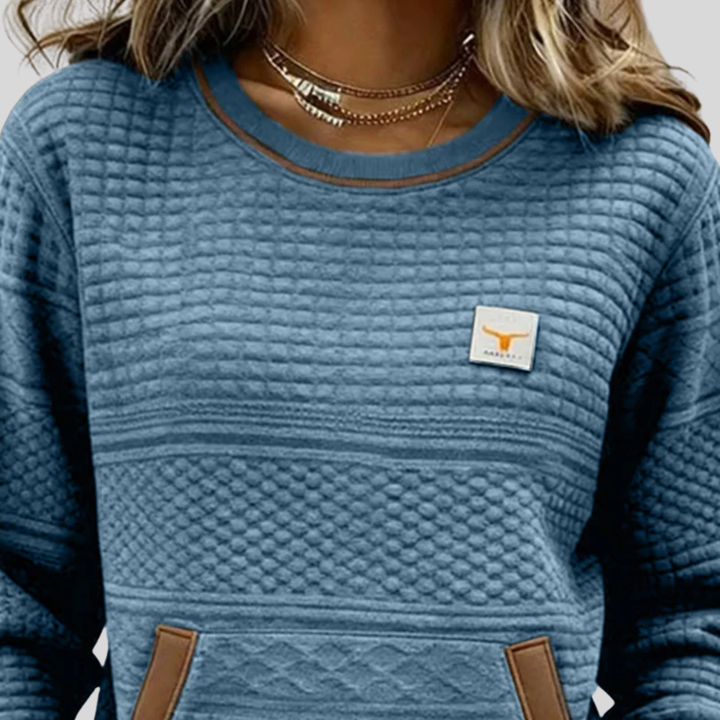 Talinae™ | Crew Neck Colorblock Sweatshirt