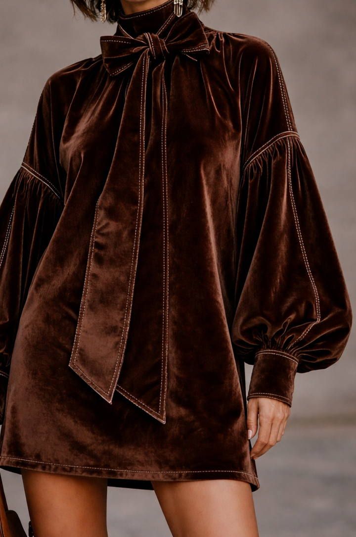 AVA | Elegant Velvet Mini Dress