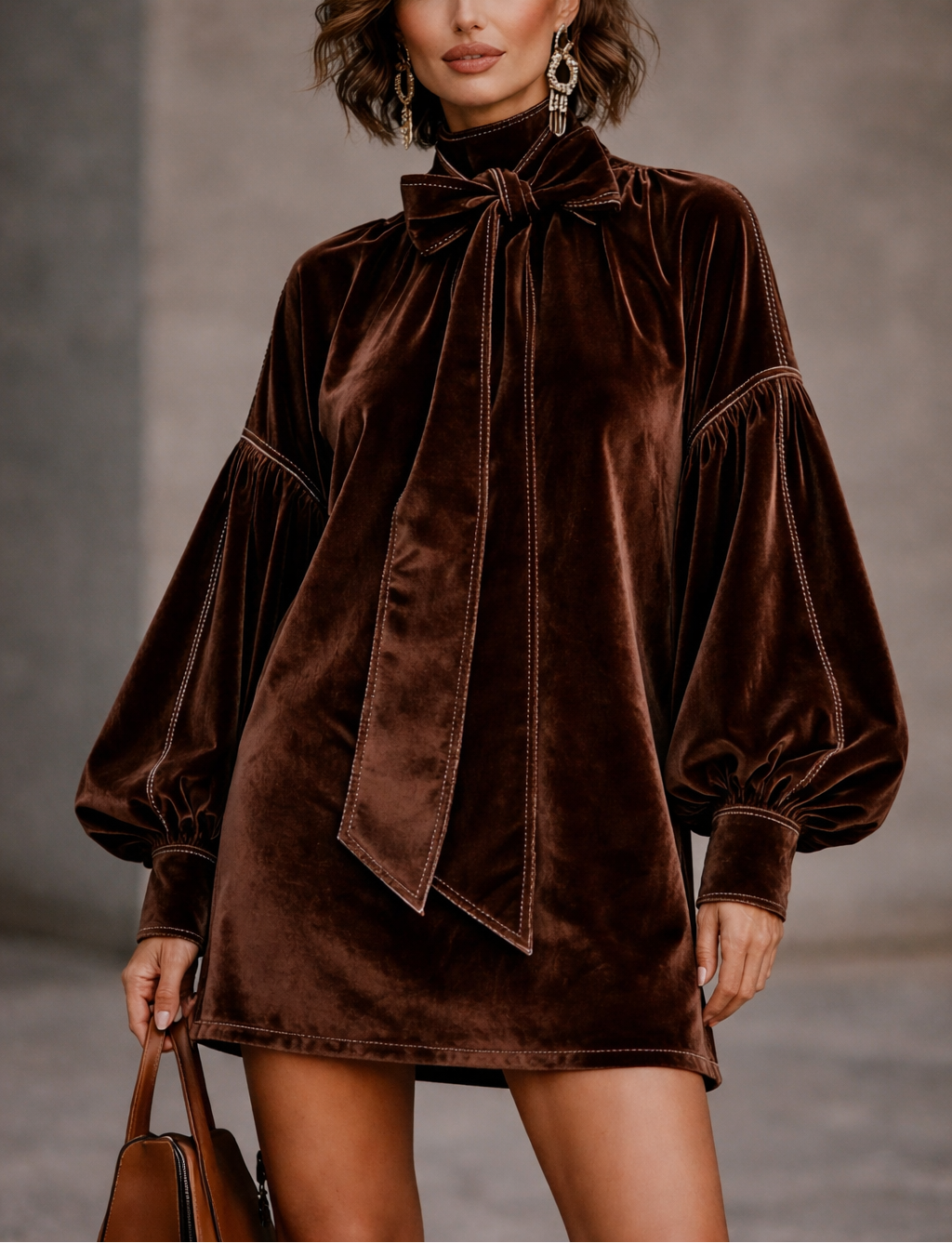 AVA | Elegant Velvet Mini Dress