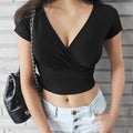 ELAYNE™ – Chic V-Neck Crop Top